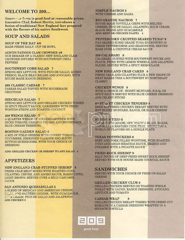 Club Cafe - Calgary, AB menu_pic