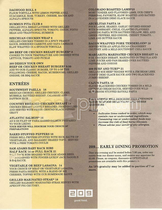 Club Cafe - Calgary, AB menu_pic