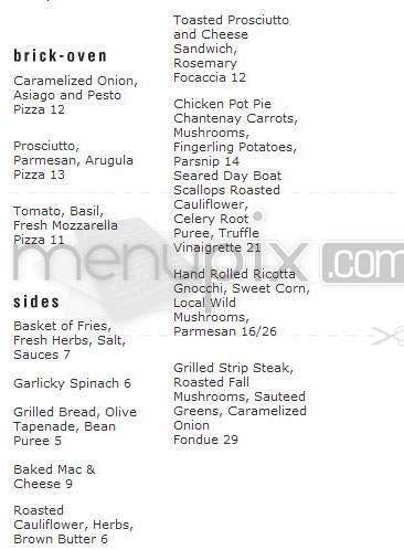 28 Degrees - Boston, MA menu_pic
