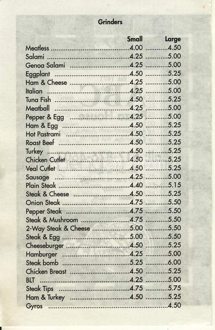 ABC Pizza House - Cambridge, MA menu_pic