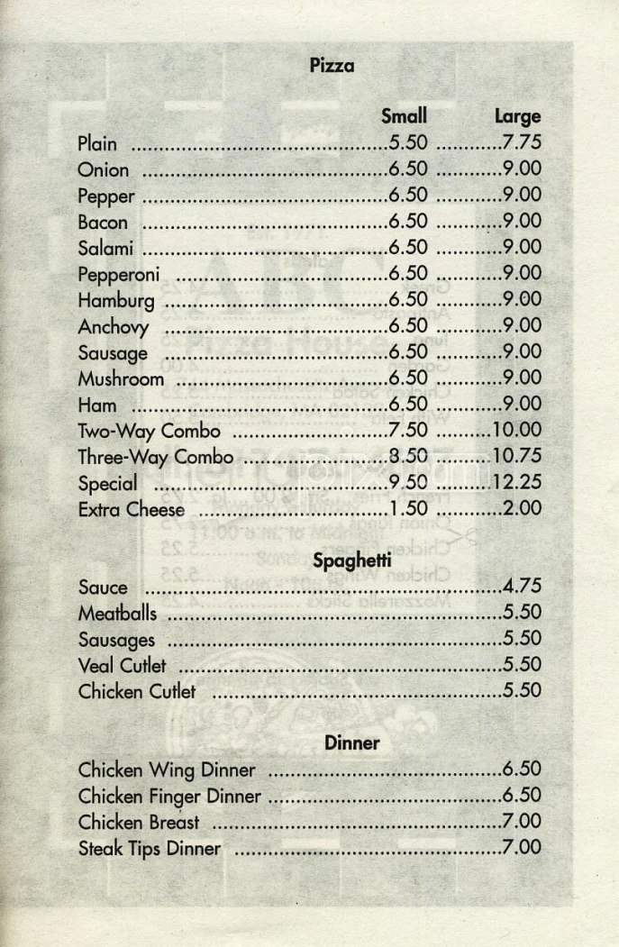 ABC Pizza House - Cambridge, MA menu_pic
