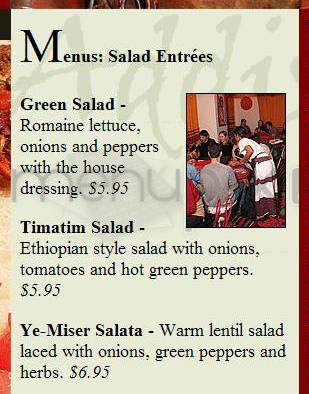 Addis Red Sea - Boston, MA menu_pic