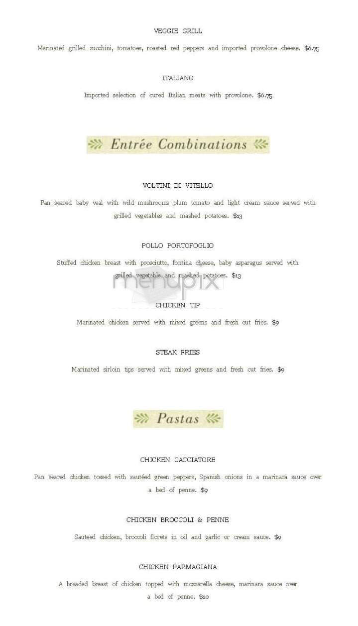 Amelia's Trattoria - Cambridge, MA menu_pic