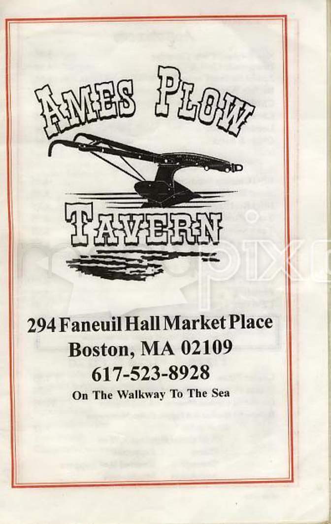 Ames Plow Tavern - Boston, MA menu_pic