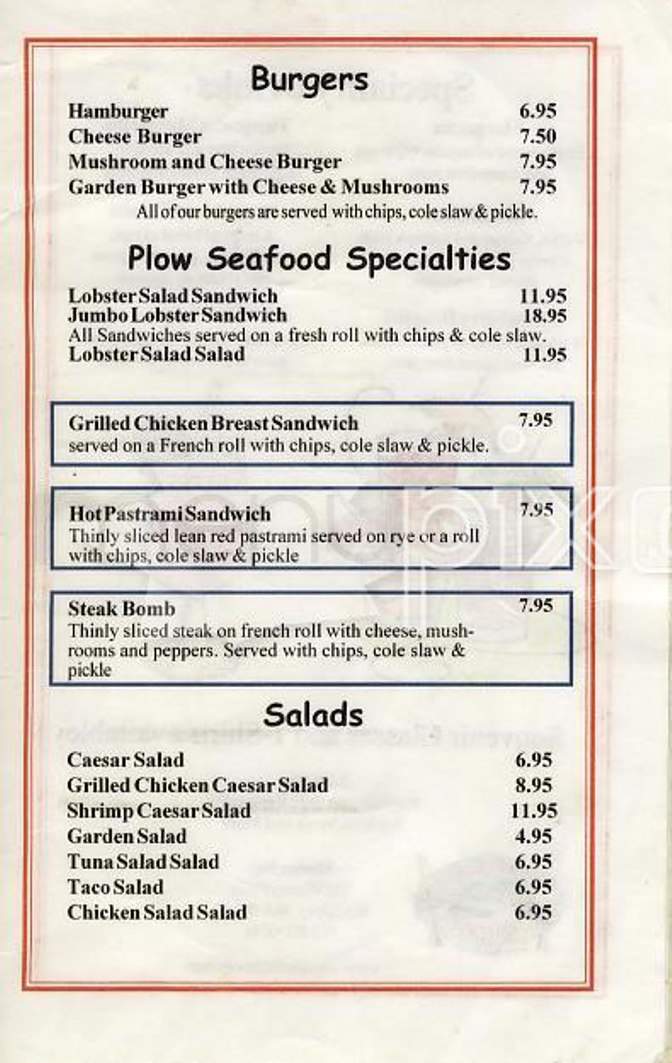 Ames Plow Tavern - Boston, MA menu_pic