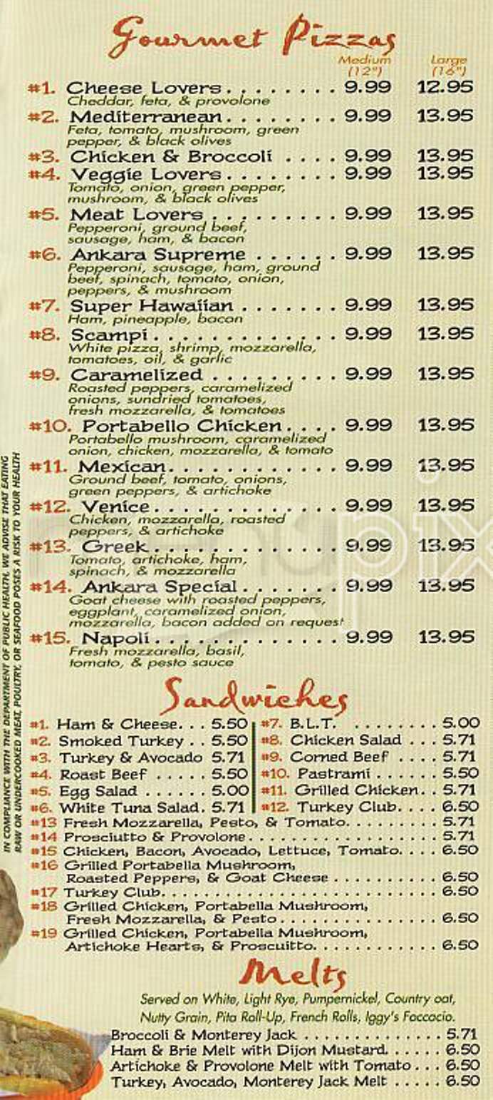 Ankara Cafe - Boston, MA menu_pic