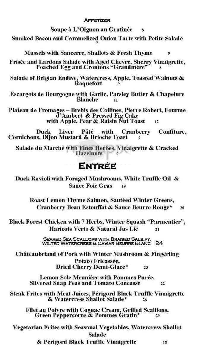 Aquitaine - Boston, MA menu_pic