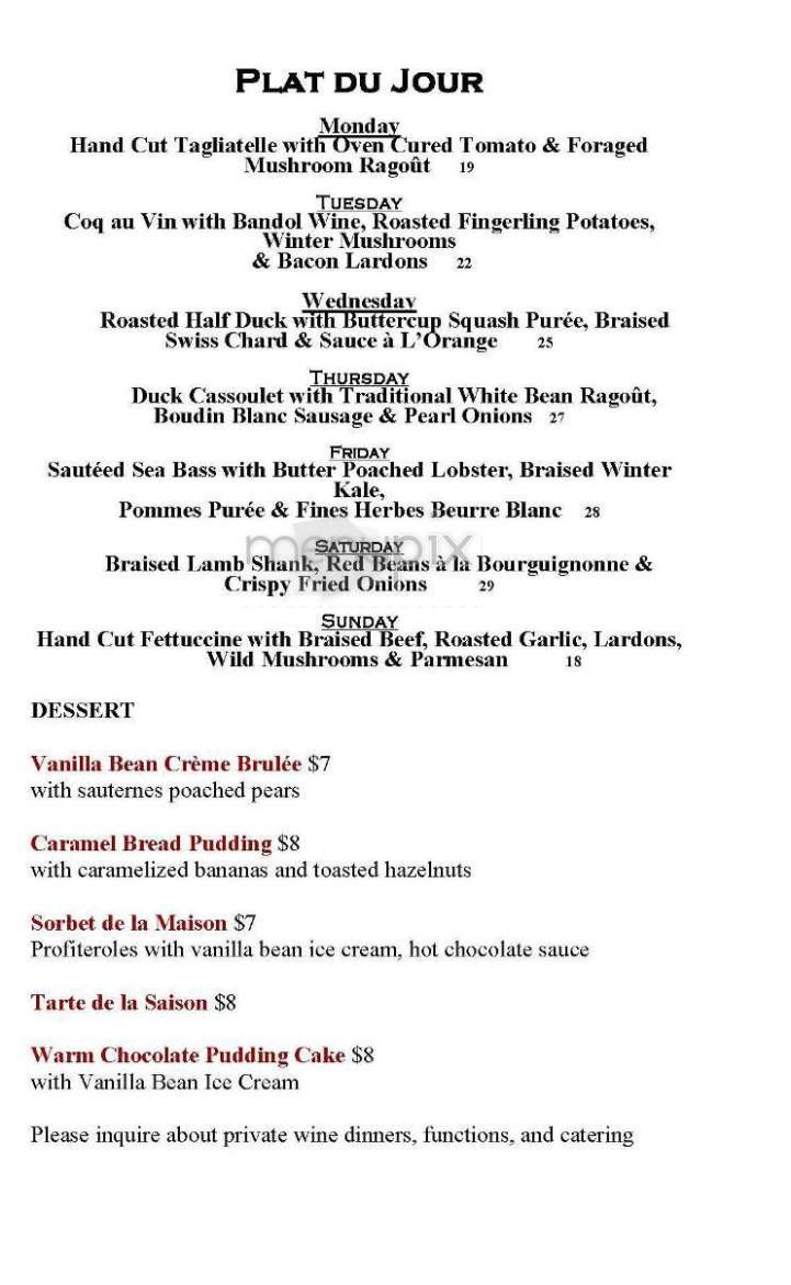Aquitaine - Boston, MA menu_pic