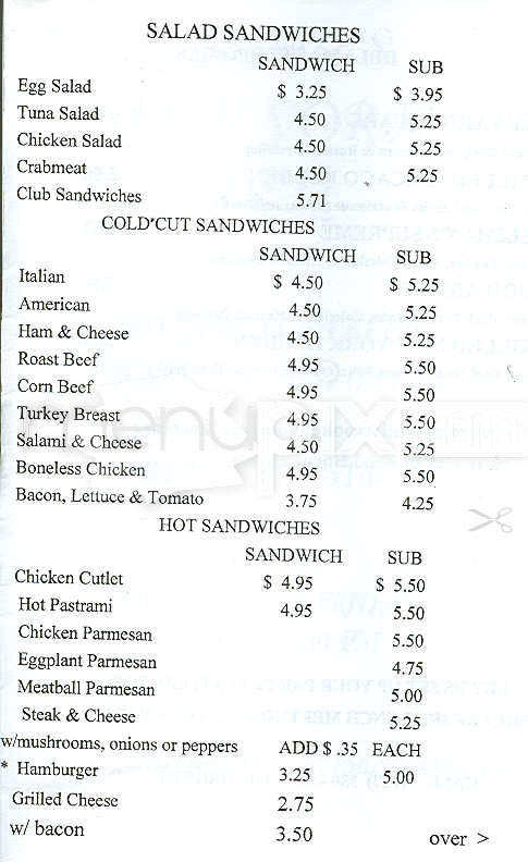 Archie's New York Deli - Boston, MA menu_pic