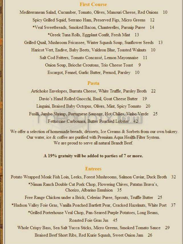 Avila - Boston, MA menu_pic