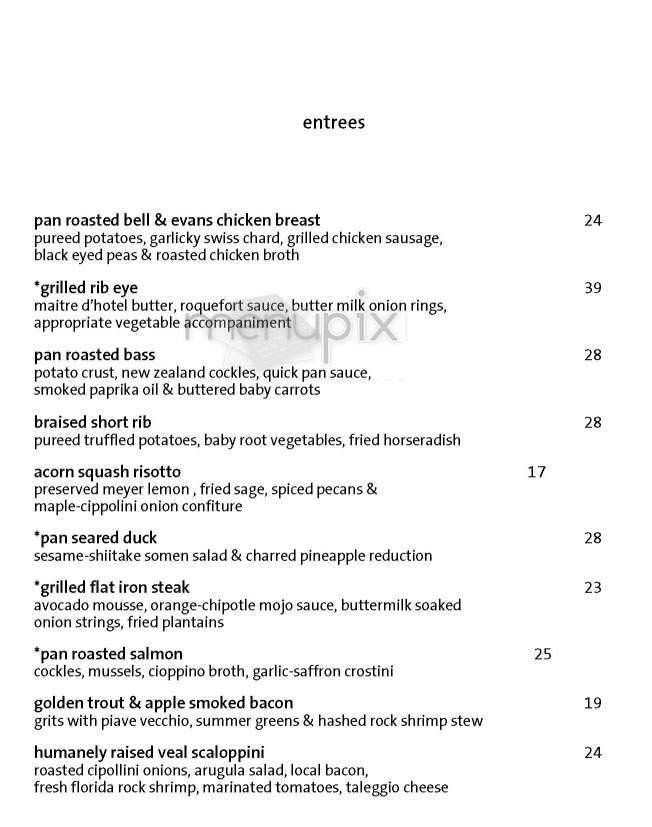 Azure (Lenox Hotel) - Boston, MA menu_pic