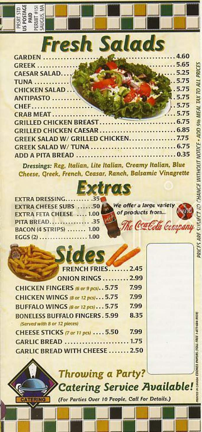 Boston House of Pizza - Boston, MA menu_pic