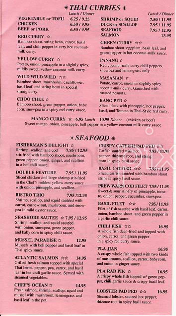 Bangkok Bistro - Bloomfield, CT menu_pic