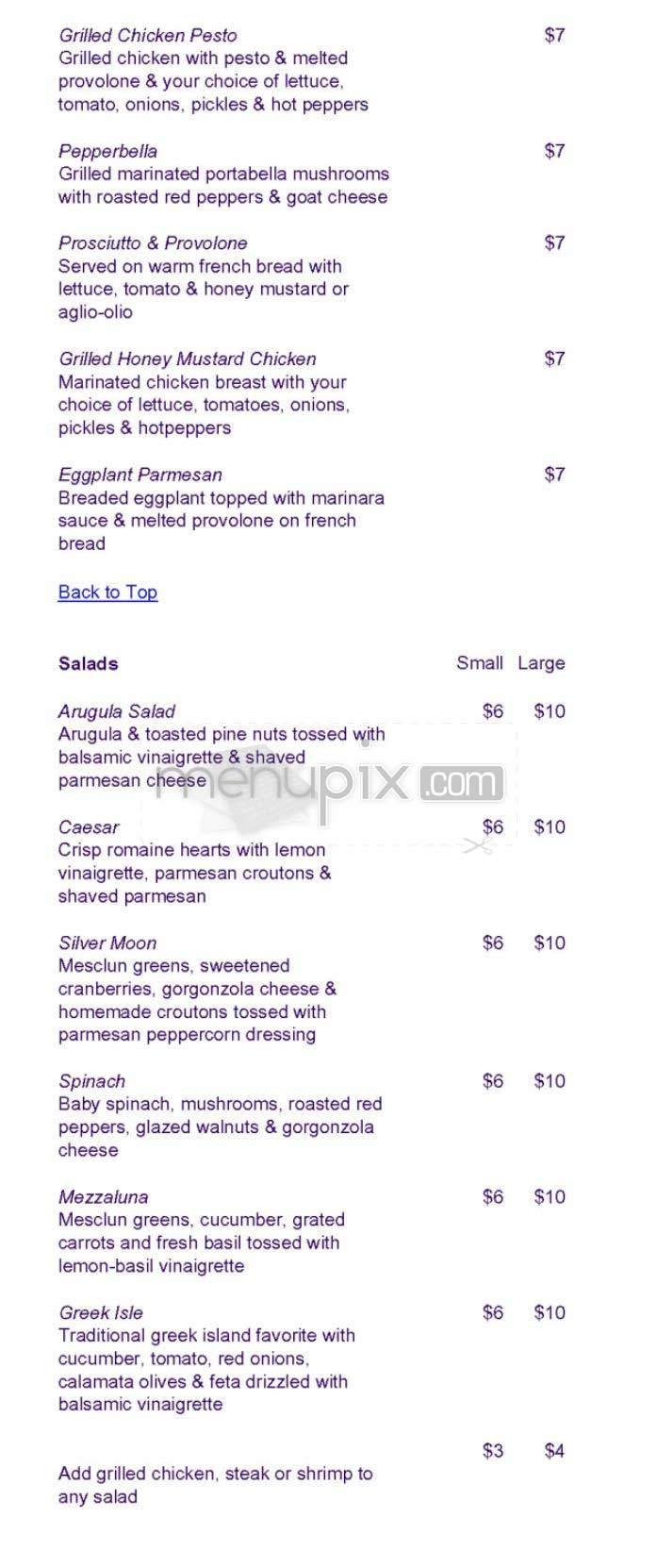 Bella Luna - Monticello, AR menu_pic