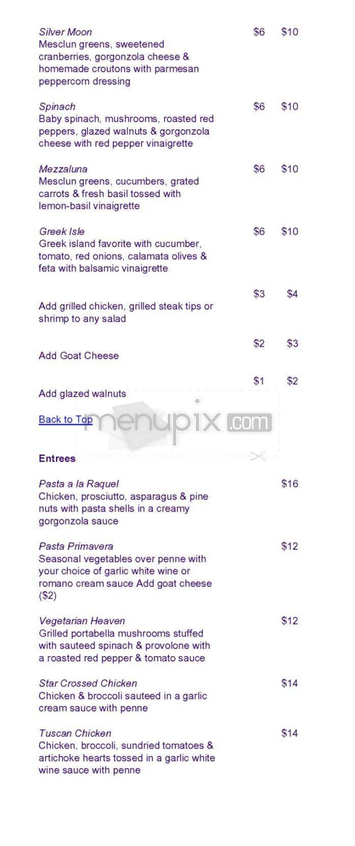 Bella Luna - Monticello, AR menu_pic