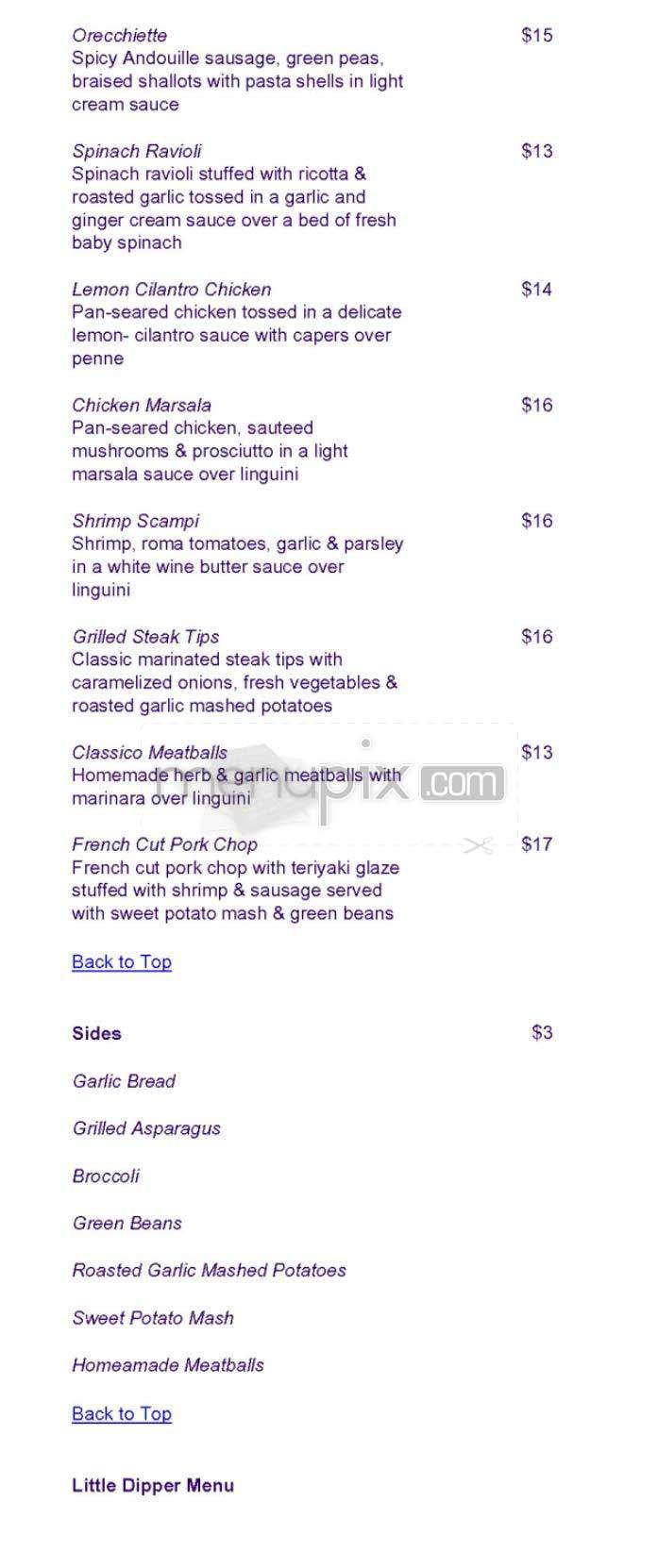 Bella Luna - Monticello, AR menu_pic