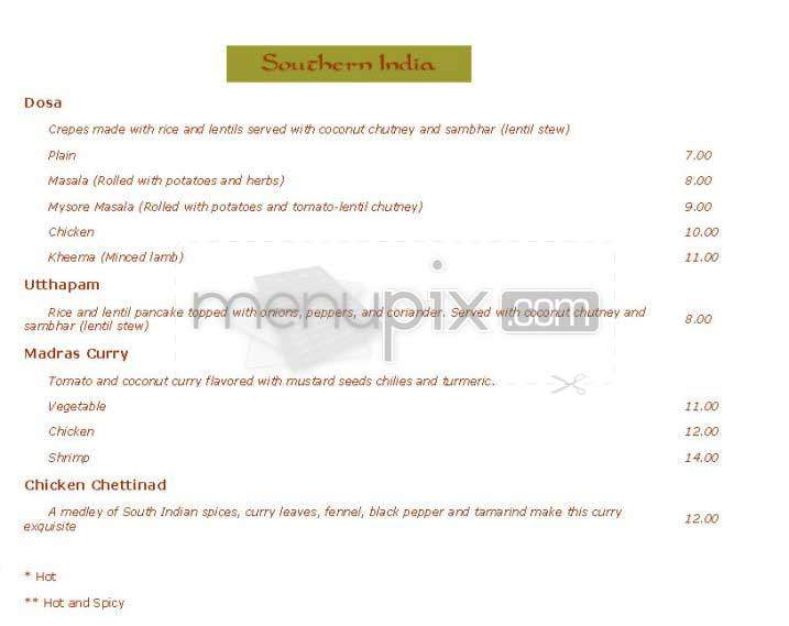 Bhindi Bazaar - Boston, MA menu_pic