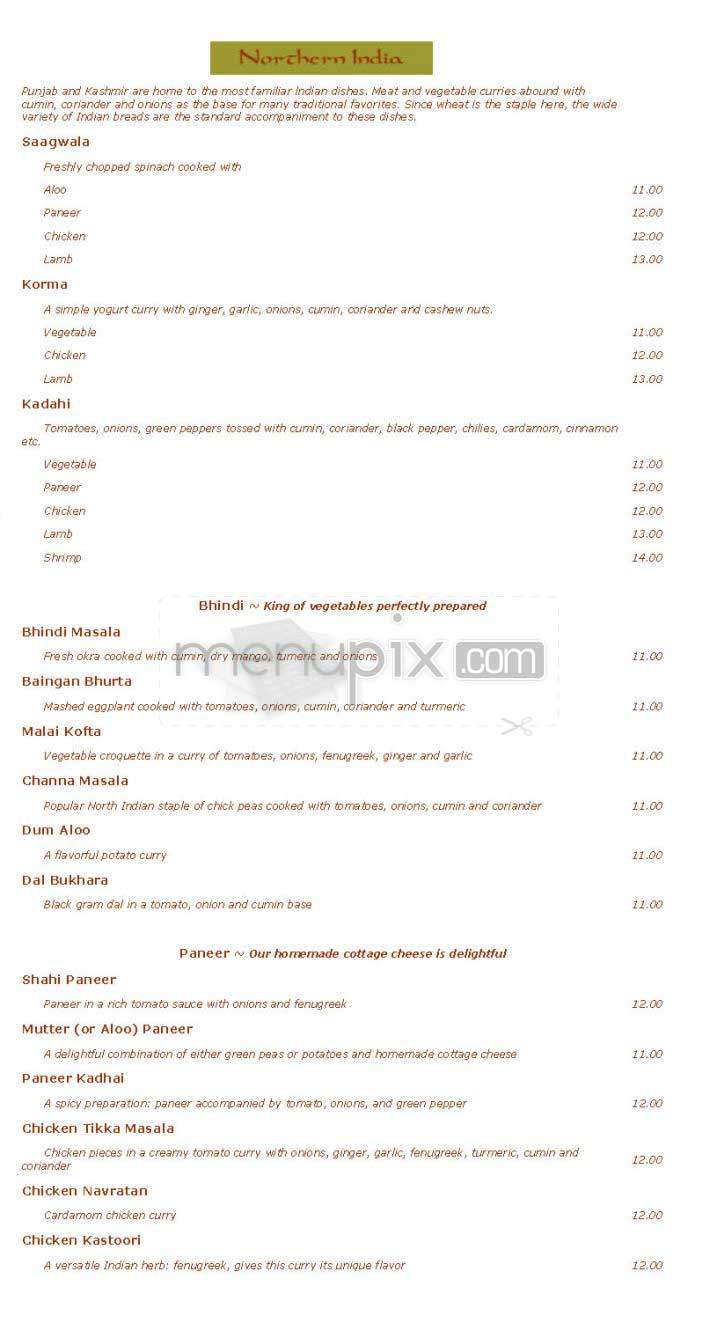 Bhindi Bazaar - Boston, MA menu_pic