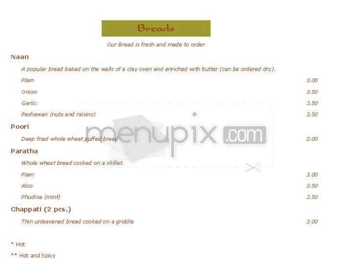 Bhindi Bazaar - Boston, MA menu_pic