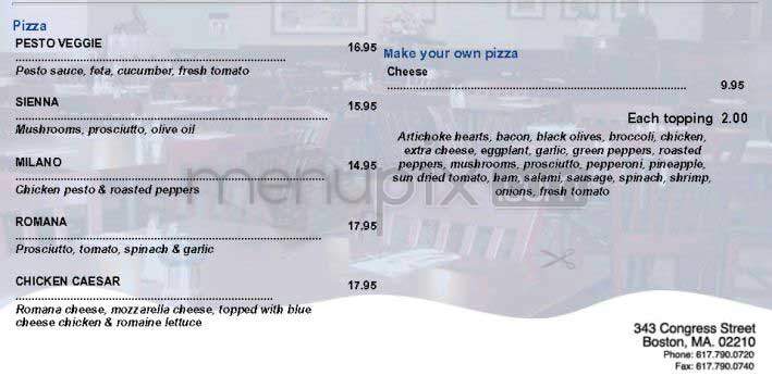 Blue Wave - Boston, MA menu_pic