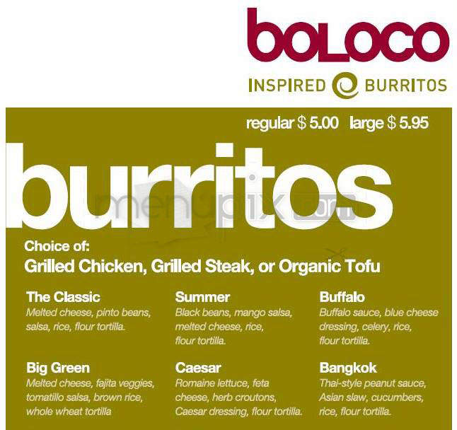 Boloco - Boston, MA menu_pic
