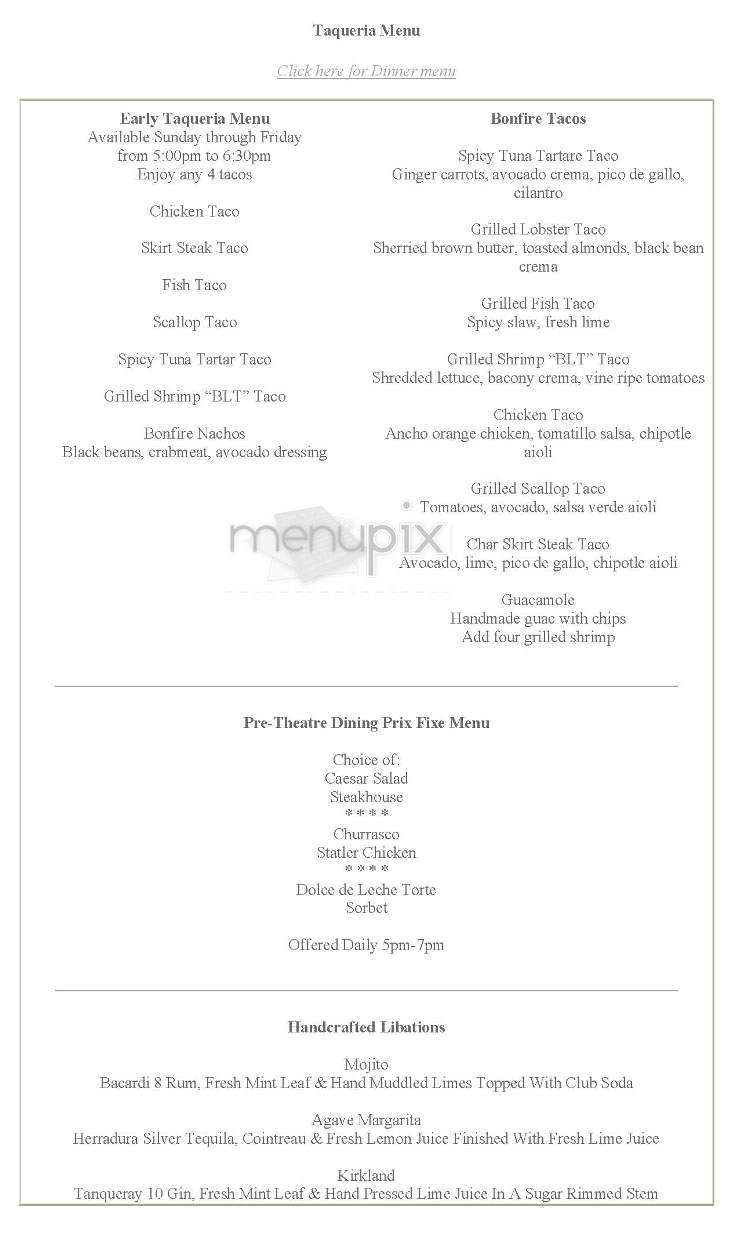Bonfire - Hermitage, TN menu_pic