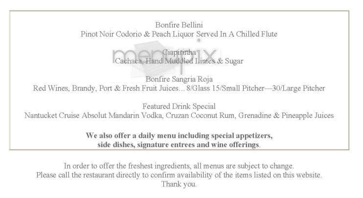 Bonfire - Hermitage, TN menu_pic