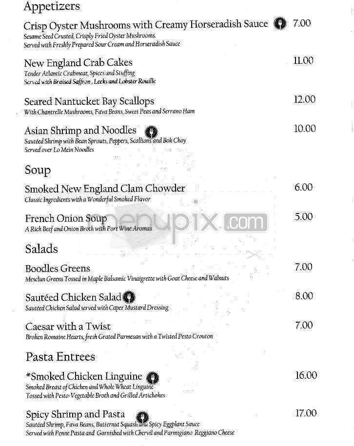 Boodles (Hilton) - Boston, MA menu_pic