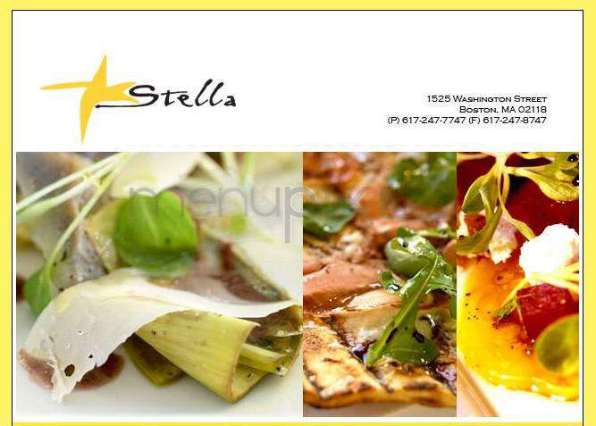 Stella Restaurant & Bar - Boston, MA menu_pic