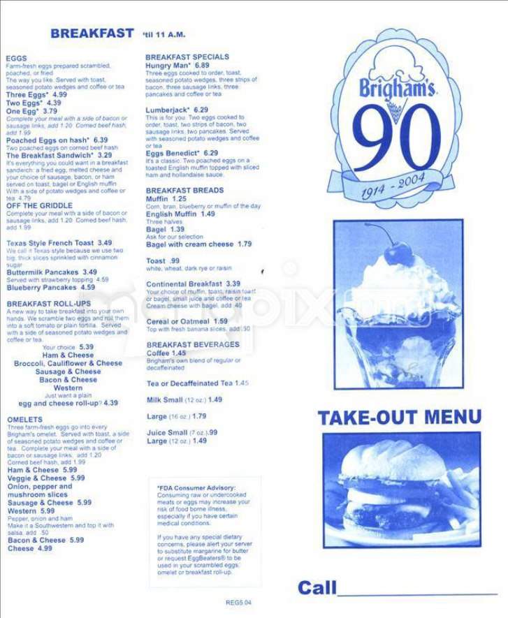 Brigham's - Boston, MA menu_pic