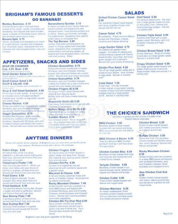 Brigham's - Boston, MA menu_pic