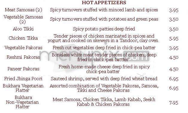 Bukhara Restaurant - Jamaica Plain, MA menu_pic