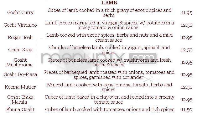 Bukhara Restaurant - Jamaica Plain, MA menu_pic