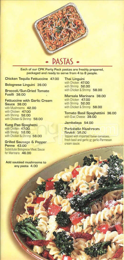 California Pizza Kitchen - Kapolei, HI menu_pic