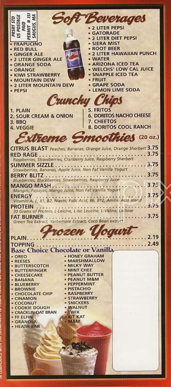 Cafe Crunchy - Boston, MA menu_pic