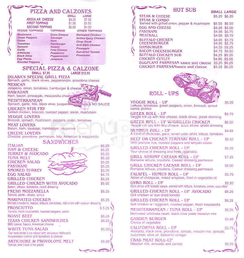 Cafe Dilara - Cambridge, MA menu_pic