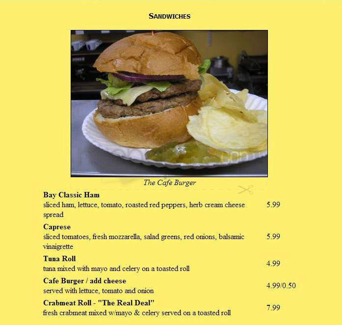 Cafe Quattro - Boston, MA menu_pic