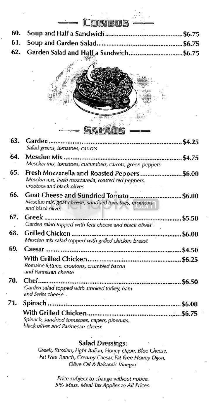 Cafe Golden Horn - Boston, MA menu_pic