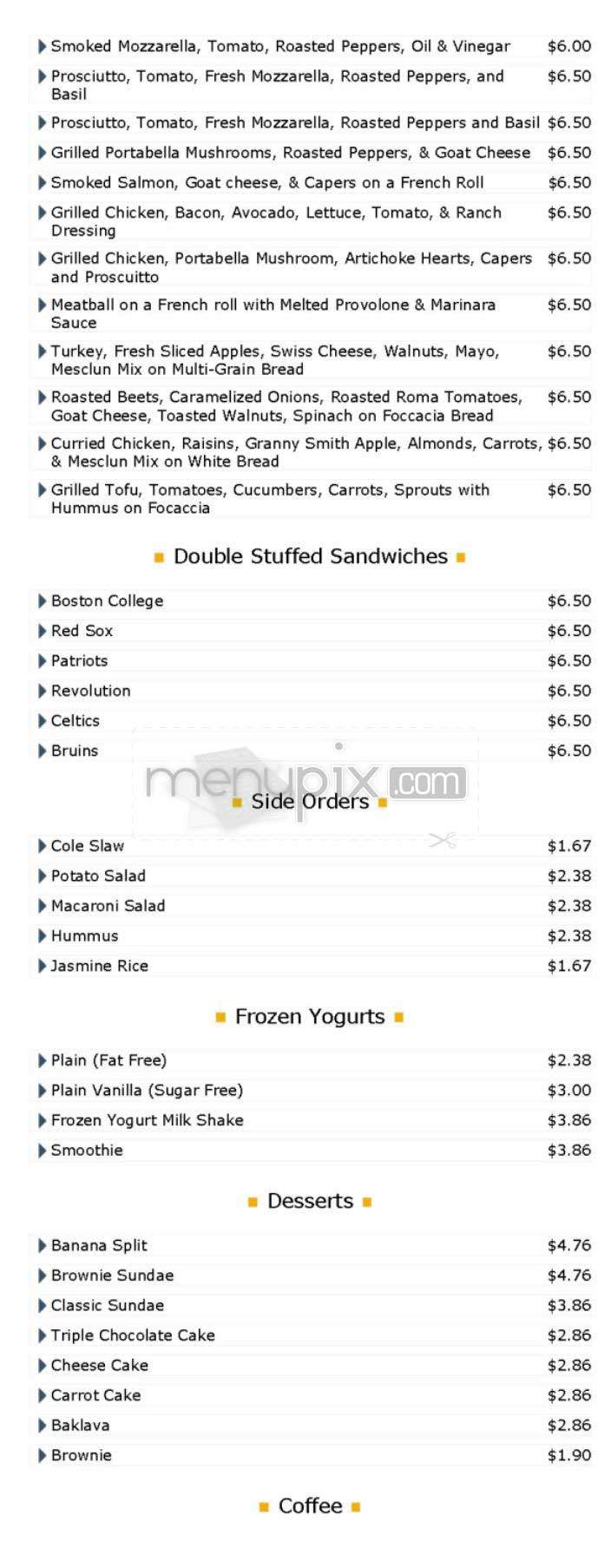 Cafe Kiraz - Cambridge, MA menu_pic