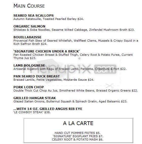 Caffe Umbra - Boston, MA menu_pic