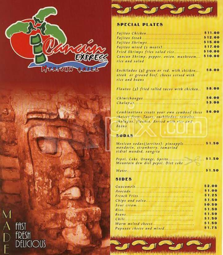 Cancun Express - Boston, MA menu_pic