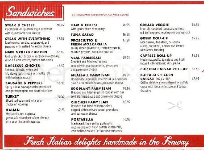 Canestaro - Boston, MA menu_pic