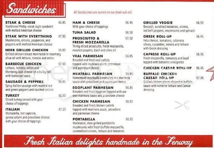 Canestaro - Boston, MA menu_pic
