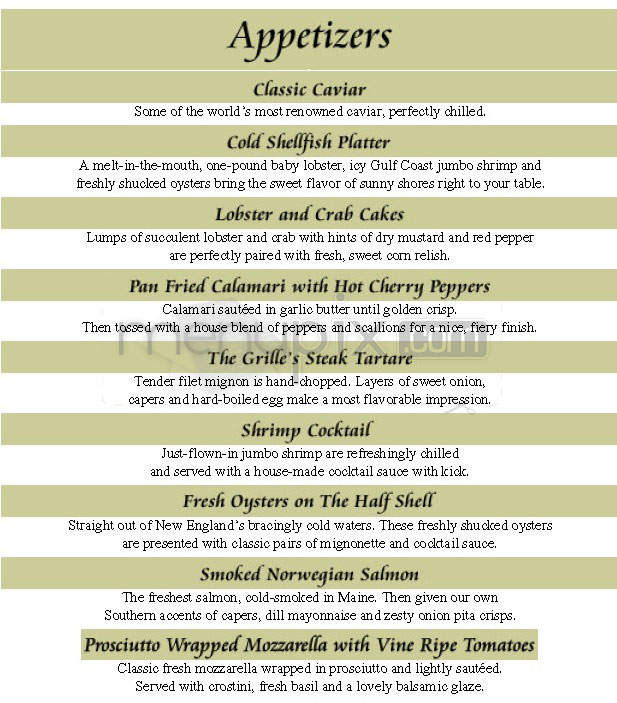 The Capital Grille - Chestnut Hill, MA menu_pic