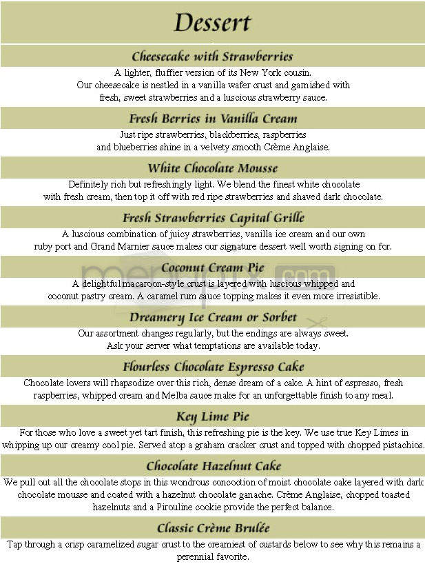 The Capital Grille - Chestnut Hill, MA menu_pic