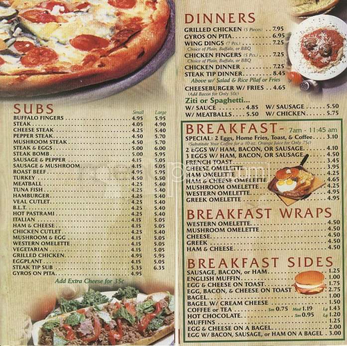 Cappy's II Pizza & Sub - Boston, MA menu_pic