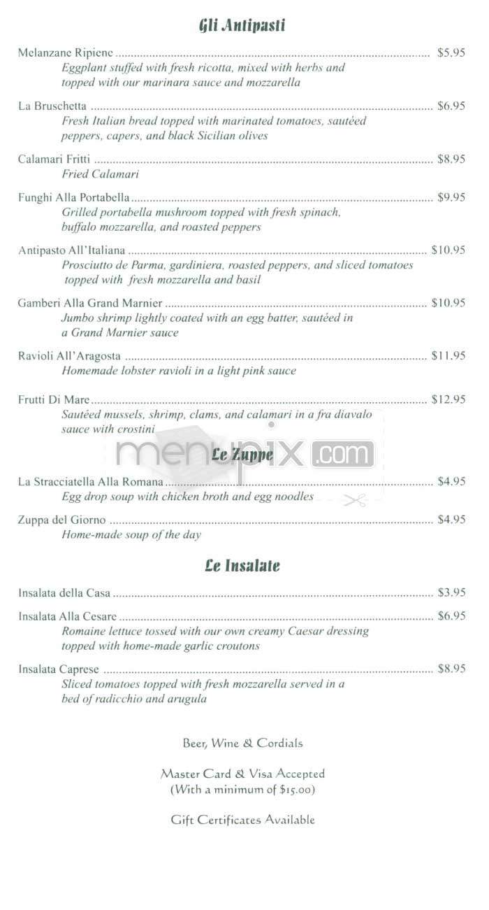 Carlos Cucina Italiana - Allston, MA menu_pic