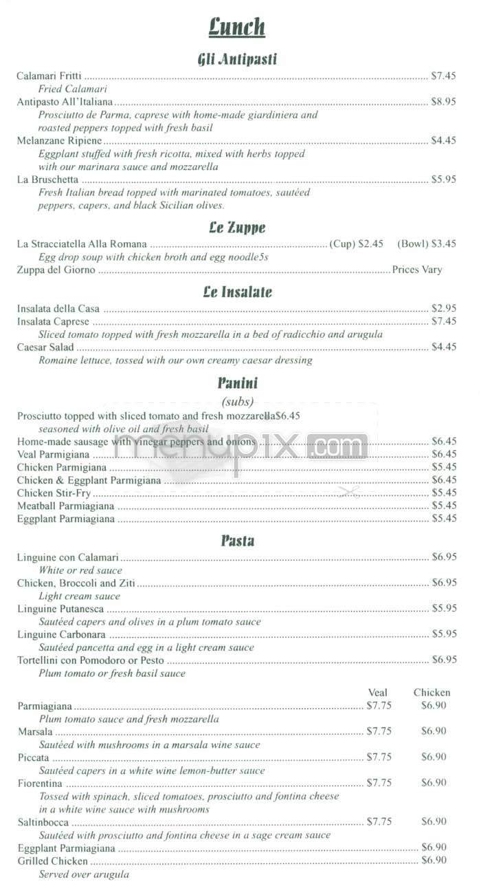 Carlos Cucina Italiana - Allston, MA menu_pic