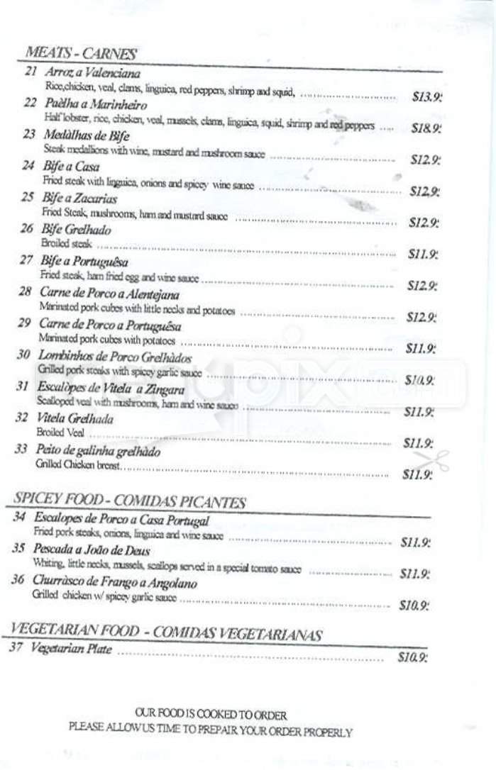 Casa Portugal - Cambridge, MA menu_pic