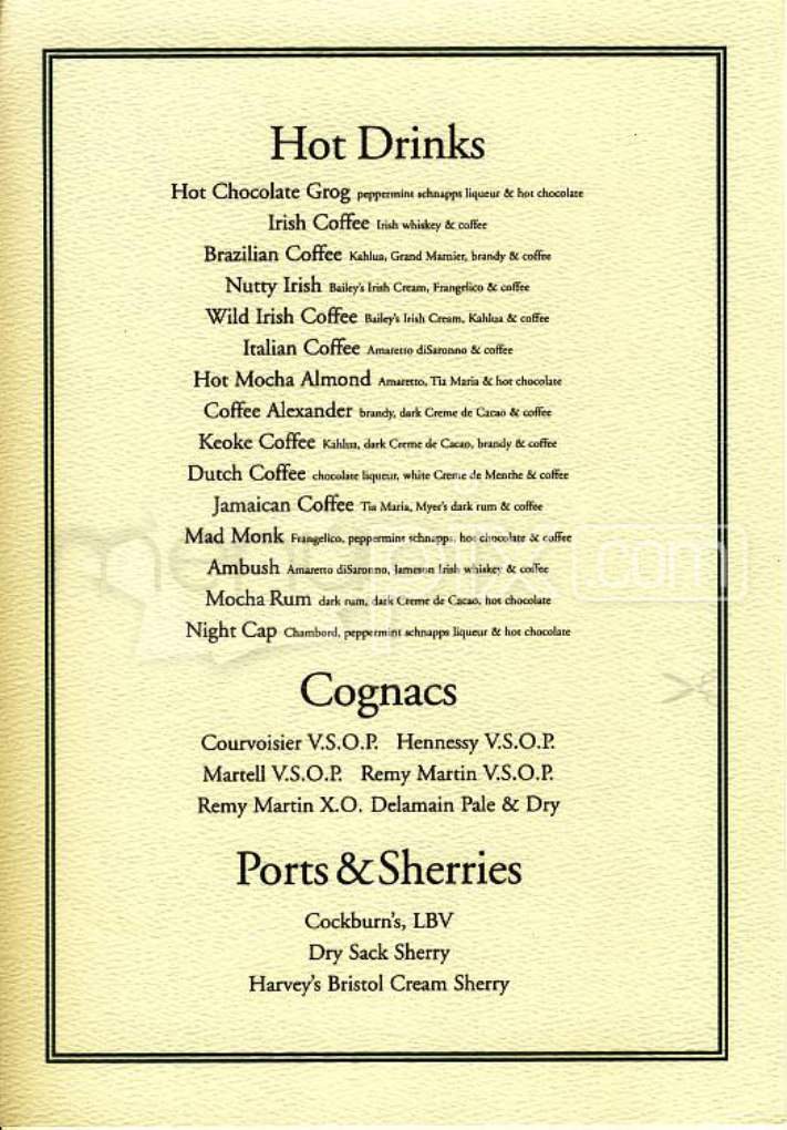 Charley's on Newbury - Boston, MA menu_pic
